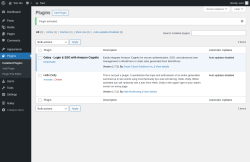 Page screenshot: Plugins &lsaquo; Test site &mdash; WordPress