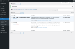 Page screenshot: Plugins &lsaquo; Test site &mdash; WordPress