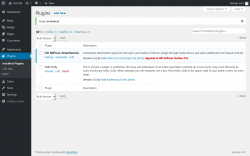 Page screenshot: Plugins ‹ Test site — WordPress