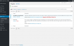 Page screenshot: Plugins ‹ Test site — WordPress