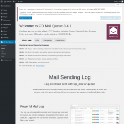 Page screenshot: GD Mail Queue → About