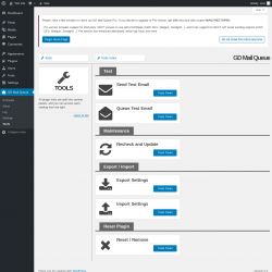 Page screenshot: GD Mail Queue → Tools
