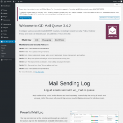 Page screenshot: GD Mail Queue → About