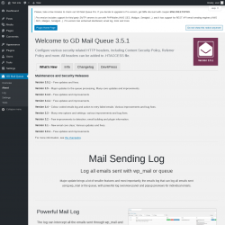 Page screenshot: GD Mail Queue → About