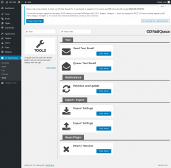 Page screenshot: GD Mail Queue → Tools