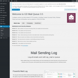Page screenshot: GD Mail Queue → About