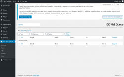 Page screenshot: GD Mail Queue → Log