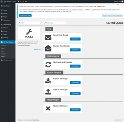 Page screenshot: GD Mail Queue → Tools