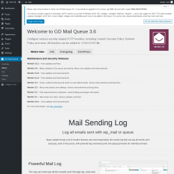 Page screenshot: GD Mail Queue → About