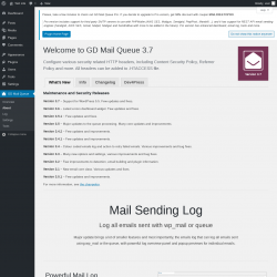 Page screenshot: GD Mail Queue → About