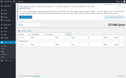 Page screenshot: GD Mail Queue → Log