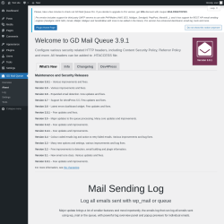Page screenshot: GD Mail Queue → About