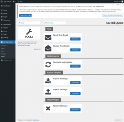 Page screenshot: GD Mail Queue → Tools