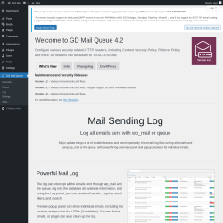 Page screenshot: GD Mail Queue → About