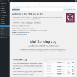 Page screenshot: GD Mail Queue → About
