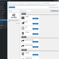 Page screenshot: GD Mail Queue → Settings