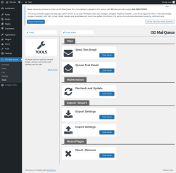 Page screenshot: GD Mail Queue → Tools
