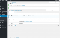 Page screenshot: Plugins &lsaquo; Test site &mdash; WordPress