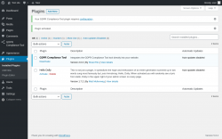Page screenshot: Plugins &lsaquo; Test site &mdash; WordPress