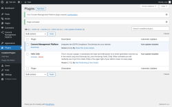 Page screenshot: Plugins &lsaquo; Test site &mdash; WordPress