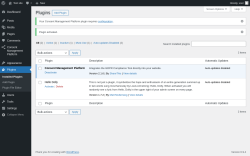 Page screenshot: Plugins &lsaquo; Test site &mdash; WordPress