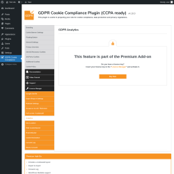 Page screenshot: GDPR Cookie Compliance → 
				Analytics			