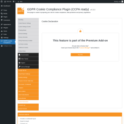 Page screenshot: GDPR Cookie Compliance → 
				Cookie Declaration			