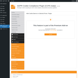 Page screenshot: GDPR Cookie Compliance → 
				Hide Cookie Banner			