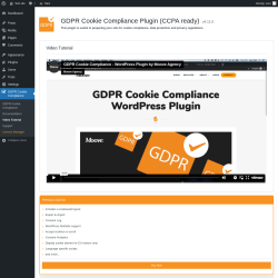 Page screenshot: GDPR Cookie Compliance → Video Tutorial