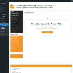 Page screenshot: GDPR Cookie Compliance → 
				Cookie Declaration			