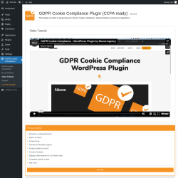 Page screenshot: GDPR Cookie Compliance → Video Tutorial