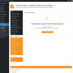 Page screenshot: GDPR Cookie Compliance → 
				Cookie Declaration			