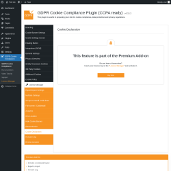 Page screenshot: GDPR Cookie Compliance → 
				Cookie Declaration			
