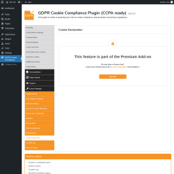 Page screenshot: GDPR Cookie Compliance → 
				Cookie Declaration			