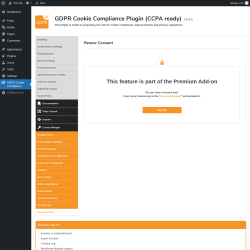 Page screenshot: GDPR Cookie Compliance → 
				Renew Consent			