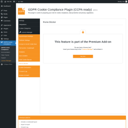 Page screenshot: GDPR Cookie Compliance → 
				Iframe Blocker			