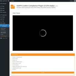 Page screenshot: GDPR Cookie Compliance → Video Tutorial