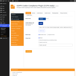 Page screenshot: GDPR Cookie Compliance