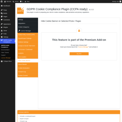 Page screenshot: GDPR Cookie Compliance &rarr; 
				Hide Cookie Banner			