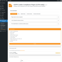 Page screenshot: GDPR Cookie Compliance → Documentation