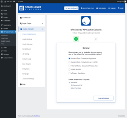 Page screenshot: WP Legal Pages &rarr; Cookie Consent
