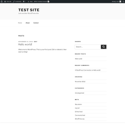 Page screenshot: Test site &ndash; Just another WordPress site