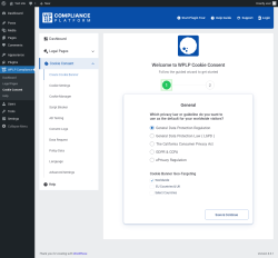 Page screenshot: WPLP Cookie Consent &lsaquo; Test site &mdash; WordPress