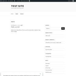 Page screenshot: Test site &ndash; Just another WordPress site