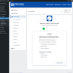 Page screenshot: WPLP Cookie Consent &lsaquo; Test site &mdash; WordPress