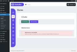 Page screenshot: GeekyBot → Stories