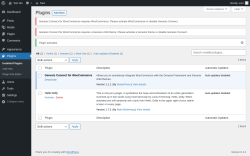 Page screenshot: Plugins ‹ Test site — WordPress