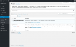 Page screenshot: Plugins ‹ Test site — WordPress