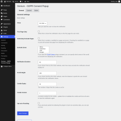 Page screenshot: Settings &rarr; Genium &ndash; GDPR Consent Popup