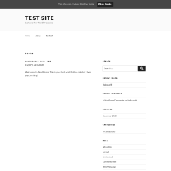 Page screenshot: Test site &ndash; Just another WordPress site